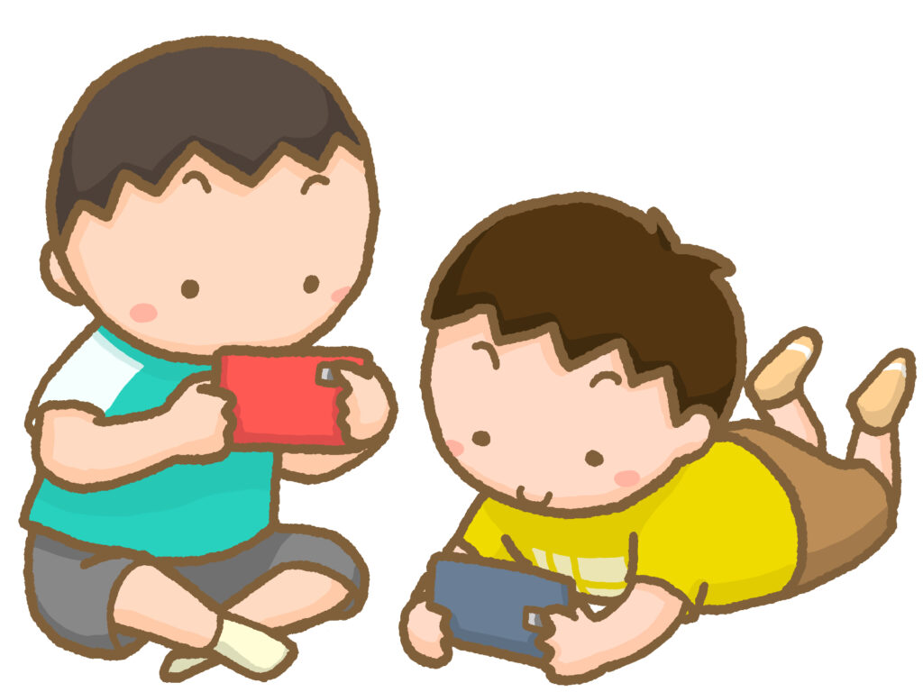 ゲームをする子供